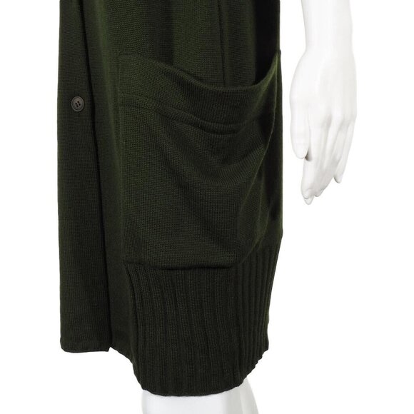 GISPA Dress Womens Size M Sweater Italy Merino Wool Blend  Green Sleeveless - Picture 4 of 10